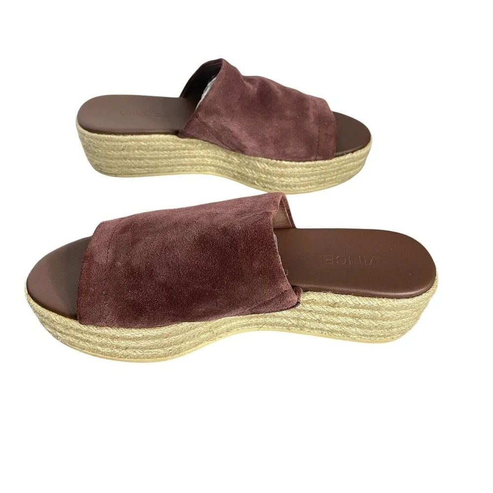 VINCE Solana Suede Espadrilles Sandal Wedge‎ - NEW Size 6 - Cottagecore